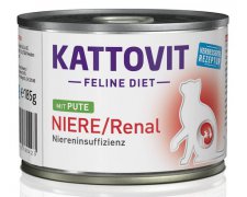 Kattovit Feline Diet Niere / Renal karma dla kotów z chorymi nerkami puszka 185g