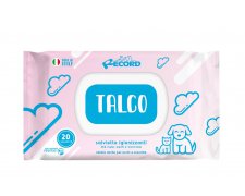 Record Italy antybakteryjne wilgotne chusteczki Talco do codziennej higieny psów i kotów 20szt.