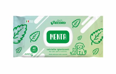 Record Italy antybakteryjne wilgotne chusteczki Maxi o zapachu miętowym m do codziennej higieny psów i kotów 40szt.