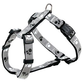 Trixie Silver Reflect H-Harness Szelki odblaskowe dla psa czarne