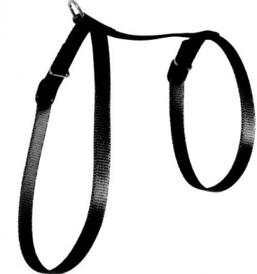 Zolux szelki nylonowe regulowane czarne 42cm/30cm/10mm