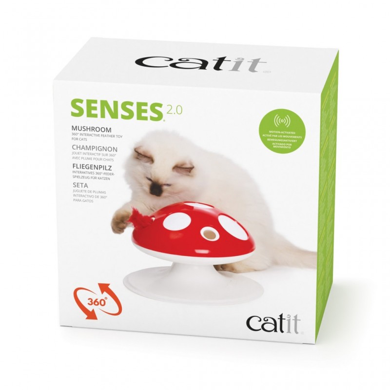 Catit Senses Mushroom zabawka dla kota na baterie 15x24cm 