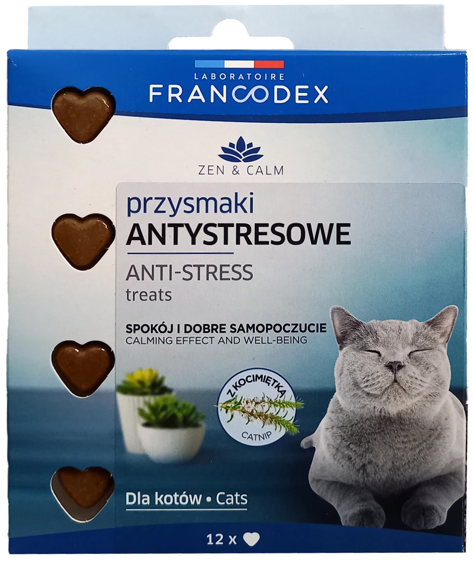 Francodex Przysmaki antystresowe z kocimiętką dla kota 12 sztuk