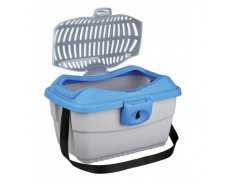 Trixie Box Mini-Capri Transporter dla gryzoni 40x22x30cm niebiesko-srebrny