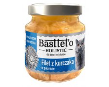 Bastteto Holistic bezzbożowy i monoproteinowy filet z kurczaka 75% w galarecie dla kotów 130g