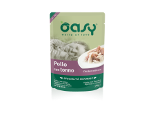 Oasy Natury kurczak z tuńczykiem naturalna mokra karma w delikatnej galaretce saszetka 85g