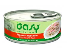Oasy Natural Range Cat Adult Kurczak z szynką 50% naturalnego mięsa w galaretce 150g