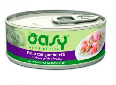 Oasy Natury Cat Adult Kurczak z krewetkami 50% naturalnego mięsa w galaretce 150g