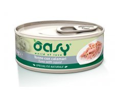 Oasy Natural Range Cat Adult Tuńczyk z kalmarami 50% naturalnego mięsa w galaretce 150g