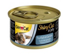 GimCat Shiny Cat smakowite kawałki w pysznej galarecie puszka 70g