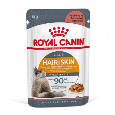 Royal Canin Hair & Skin karma mokra dla kotów dorosłych, zdrowa skóra, piękna sierść saszetka 85g