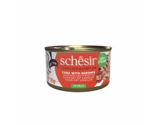 Schesir karma mokra dla kotów kawałki tuńczyka z krewetkami w galarecie 85g
