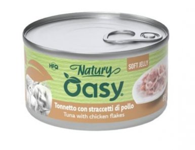 Oasy Natury Cat Adult Tuńczyk z kurczakiem 50% naturalnego mięsa w galaretce 85g