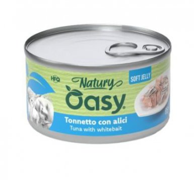 Oasy Natury Cat Adult Tuńczyk z młodymi sardynkami 50% naturalnego mięsa w galaretce 85g