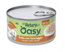 Oasy Natury Cat Adult Kurczak z serem 50% naturalnego mięsa w galaretce 85g