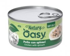 Oasy Natury Cat Adult Kurczak ze szpinakiem 50% naturalnego mięsa w galaretce 85g