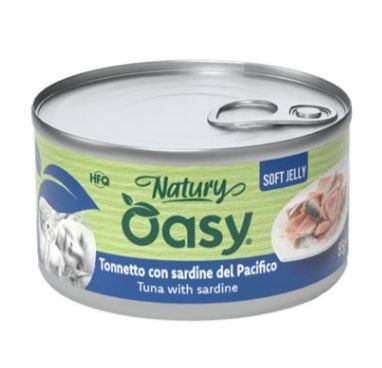 Oasy Natury Cat Adult Tuńczyk z sardynkami 50% naturalnego mięsa w galaretce 85g