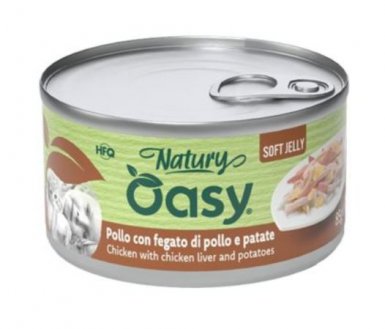 Oasy Natury Cat Adult Kurczak z wątróbką 50% naturalnego mięsa w galaretce 85g