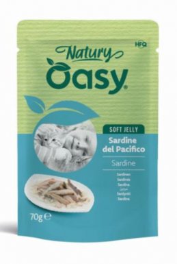 Oasy Natury naturalna mokra karma w delikatnej galaretce 55% sardynki saszetka 85g