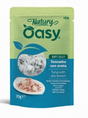 Oasy Natury tuńczyk z doradą naturalna mokra karma w delikatnej galaretce saszetka 85g