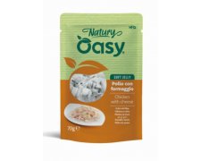 Oasy Natury kurczak z serem naturalna mokra karma w delikatnej galaretce saszetka 85g