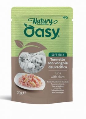 Oasy Natury tuńczyk z kalmarami naturalna mokra karma w delikatnej galaretce saszetka 85g