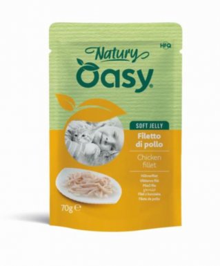 Oasy Natural Range Cat Adult 50% piersi z kurczaka karma w delikatnej galaretce 70g