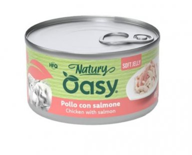 Oasy Natury Cat Adult Kurczak z łososiem 50% naturalnego mięsa w galaretce 150g