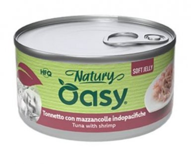 Oasy Natury Cat Adult Tuńczyk z krewetki 50% naturalnego mięsa w galaretce 150g