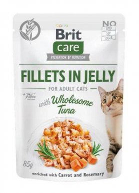 Niska cena! Brit Care Fillets in Jelly Choice Wholesome Tuna Fillets tuńczyk saszetka dla kota 85g