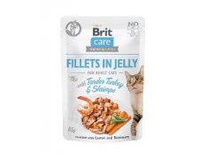 Brit Care Fillets in Jelly Choice Tender Turkey & Shrimps tuńczyk z krewetkami saszetka dla kota 85g