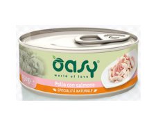 Oasy Natural Range Cat Adult Kurczak z łososiem 50% naturalnego mięsa w galaretce 70g