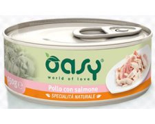 Oasy Natural Range Cat Adult Kurczak z łososiem 50% naturalnego mięsa w galaretce 70g