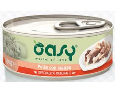Oasy Natural Range Cat Adult Kurczak z wołowiną 50% naturalnego mięsa w galaretce 70g