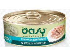 Oasy Natural Range Cat Adult Tuńczyk z krewetkami 50% naturalnego mięsa w galaretce 70g
