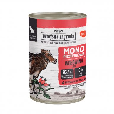 Wiejska Zagroda monoproteinowa karma mokra dla psa z wołowiną