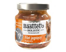 Bastteto Holistic bezzbożowy i monoproteinowy filet z jagnięcy 75% w galarecie dla psów 130g