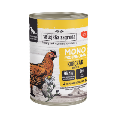 Wiejska Zagroda monoproteinowa karma mokra dla psa z kurczakiem