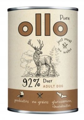 Ollo Pure Jeleń monobiałkowa mokra karma dla psa z jeleniem puszka 