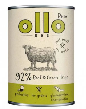 Ollo Pure Digest Wołowina i Zielone Żwacze monobiałkowa karma dla psów 400g