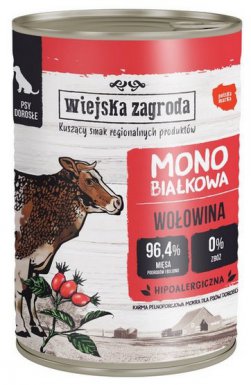 Wiejska Zagroda Monobiałkowa puszka z wołowiną dla psa 400g