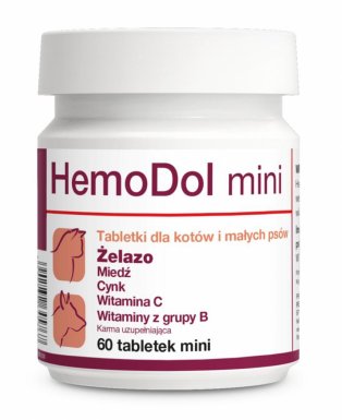 Dolvit HemoDol Mini- żelazo tabletki dla kotów i małych psów