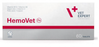 VetExpert HemoVet- tabletki dla psów z objawami niedokrwistości 60 tabl.