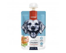 Wanpy pasta mięsna dla psa kurczak z marchewką i groszkiem 90g