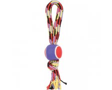 Zolux Uchwyt Zabawka ze sznura z piłką tenisową dla psa 40cm