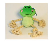 Yarro zabawka pluszowa wesoła żaba piszcząca podwójny sznur dla psa 36cm 
