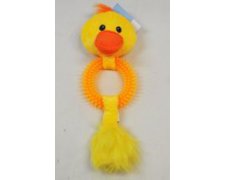 Yarro Kaczka z gumowym kółkiem, piszcząca zabawka pluszowa dla psa 27cm