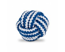 Barry King zabawka dla psa sznurowa kula biało-niebieska 6.5cm