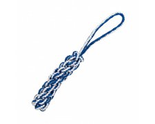 Barry King zabawka dla psa szarpak z długą liną biało-niebieski 33cm