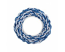 Barry King zabawka dla psa pierścień ze sznurka biało-niebieski 17cm